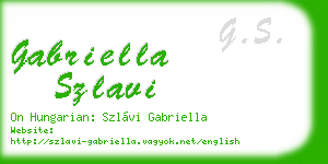 gabriella szlavi business card