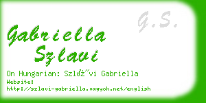 gabriella szlavi business card
